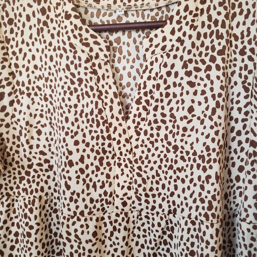 Printed Ruffle Hem Mini Dress - Picture 7 of 8